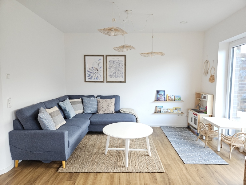 Wohnzimmer im Ferienhaus Haus Seeglück